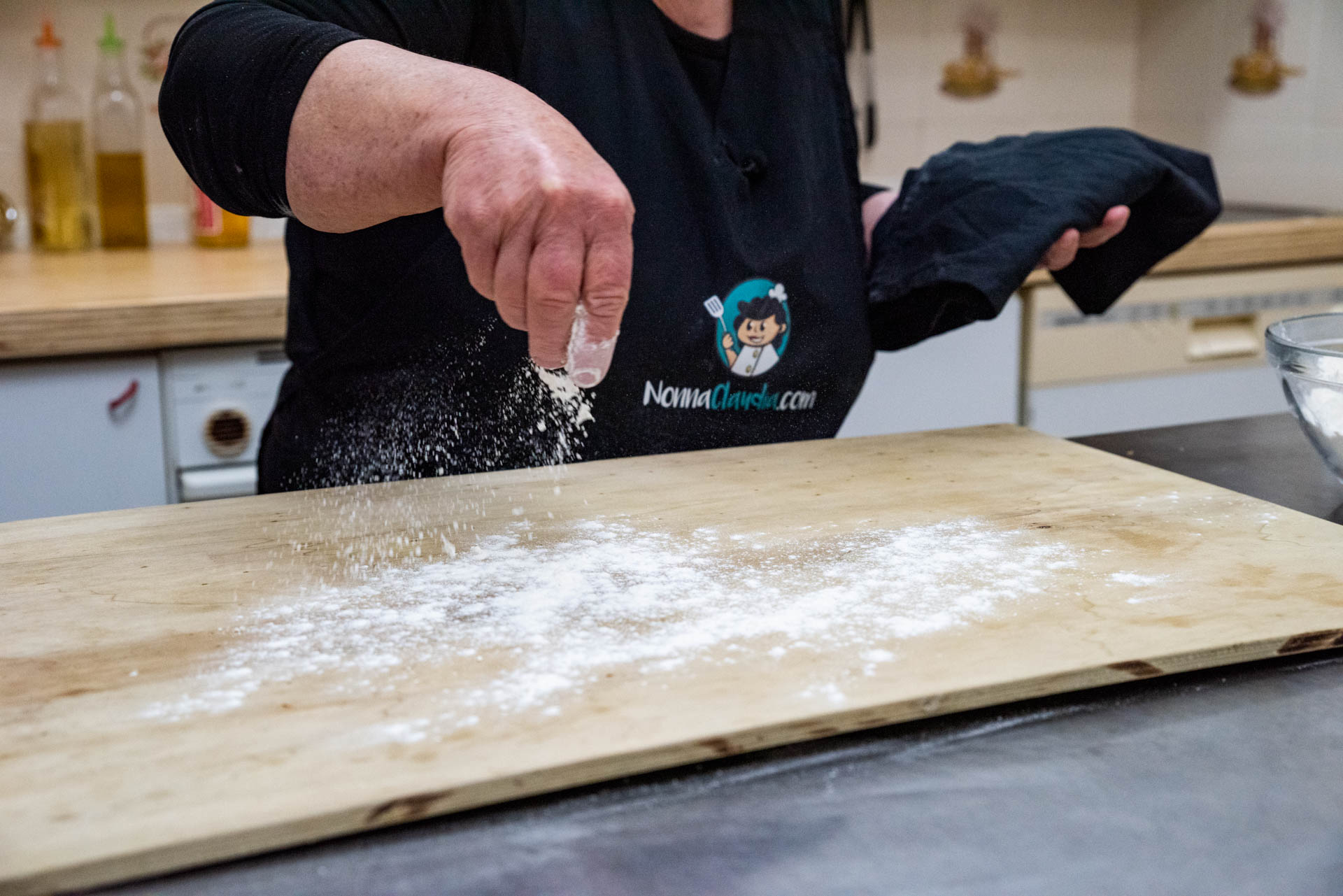 flour pastry board