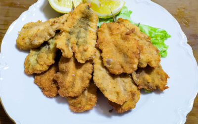 Cotoletta di alici ndurate e fritte