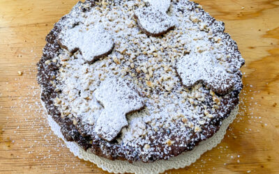 Torta della nonna con crema pasticcera alla zucca