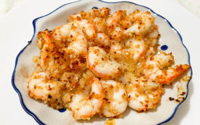 Gamberi gratinati al forno