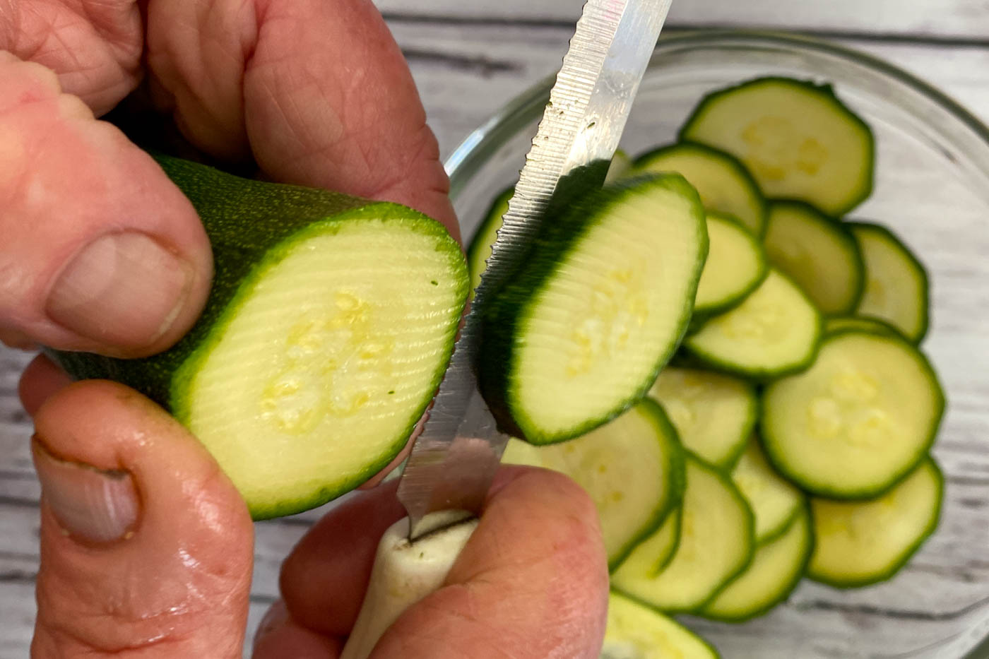 tagliare rondelle zucchine