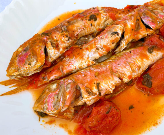 red mullet Livorno style