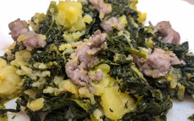 Foglie e patate con salsiccia